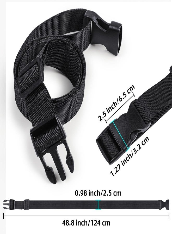 AUGHOA 6Pcs Straps with Buckles, 47 inch Nylon Cinch Strap, Buckle Straps for Tie Down Backpack Luggage, Adjustable Strap for Packing, Outdoor Activities - Image 2